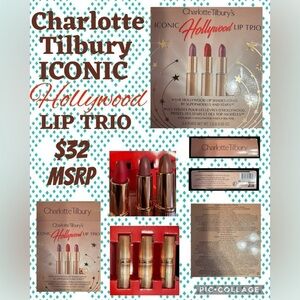 Charlotte Tilbury Iconic Hollywood Lip Trio NIB